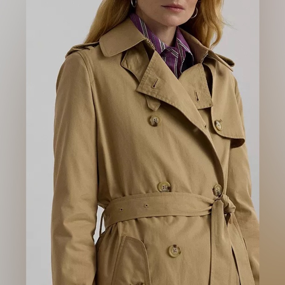 Ralph Lauren Women’s Trench Coat Cotton Blend - Picture 14 of 15